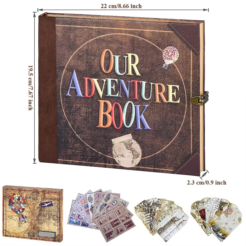 Álbum de Fotos, Álbum de Recuerdos, Álbum de Fotos de Viaje DIY, Diario, Libro de Aventuras para Viajes, Oficina, Hogar, Escuela, Negocios, Cumpleaños