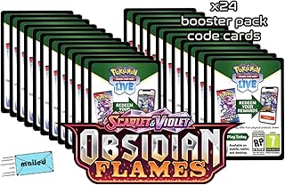 Pokemon Live Codes - Obsidian Flames Single Booster Pack Code Card Lot x24 - Mail Only