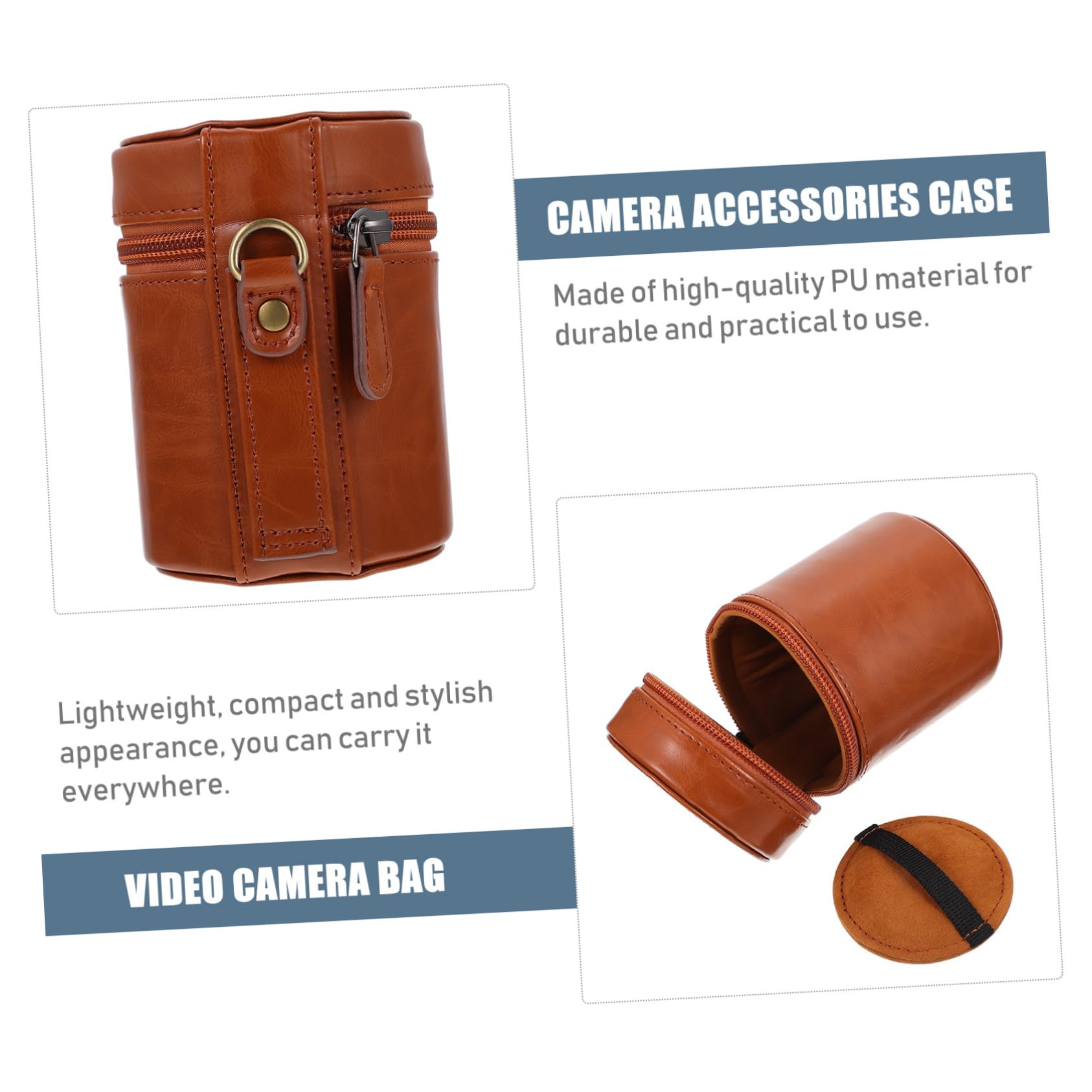 ifundom 2pezzi Custodia Per Obiettivi Fotografici Borsa Protettiva Anti-shock Per Obiettivi Pratica e Multifunzionale Per Fotografi e Amanti Della Fotografia