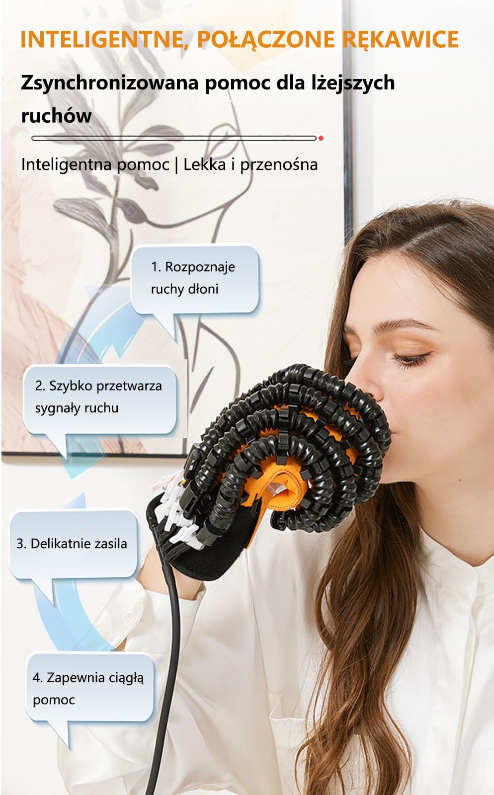 Robot do rehabilitacji dłoni po udarze Elektryczne urządzenie do treningu palców Hemiplegia rekonwalescencja po artretyzmie Poprawa funkcji dłoni elastyczność siła Regulowany L L