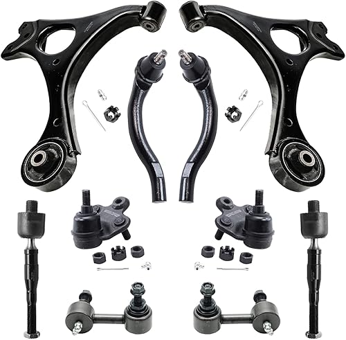 Miniatura 456 de Detroit Axle - Kit de suspensión frontal de 10 piezas para Chevy Trailblazer EXT GMC Envoy XL XUV Buick Rainier Isuzu Ascender Olds Bravada, brazos