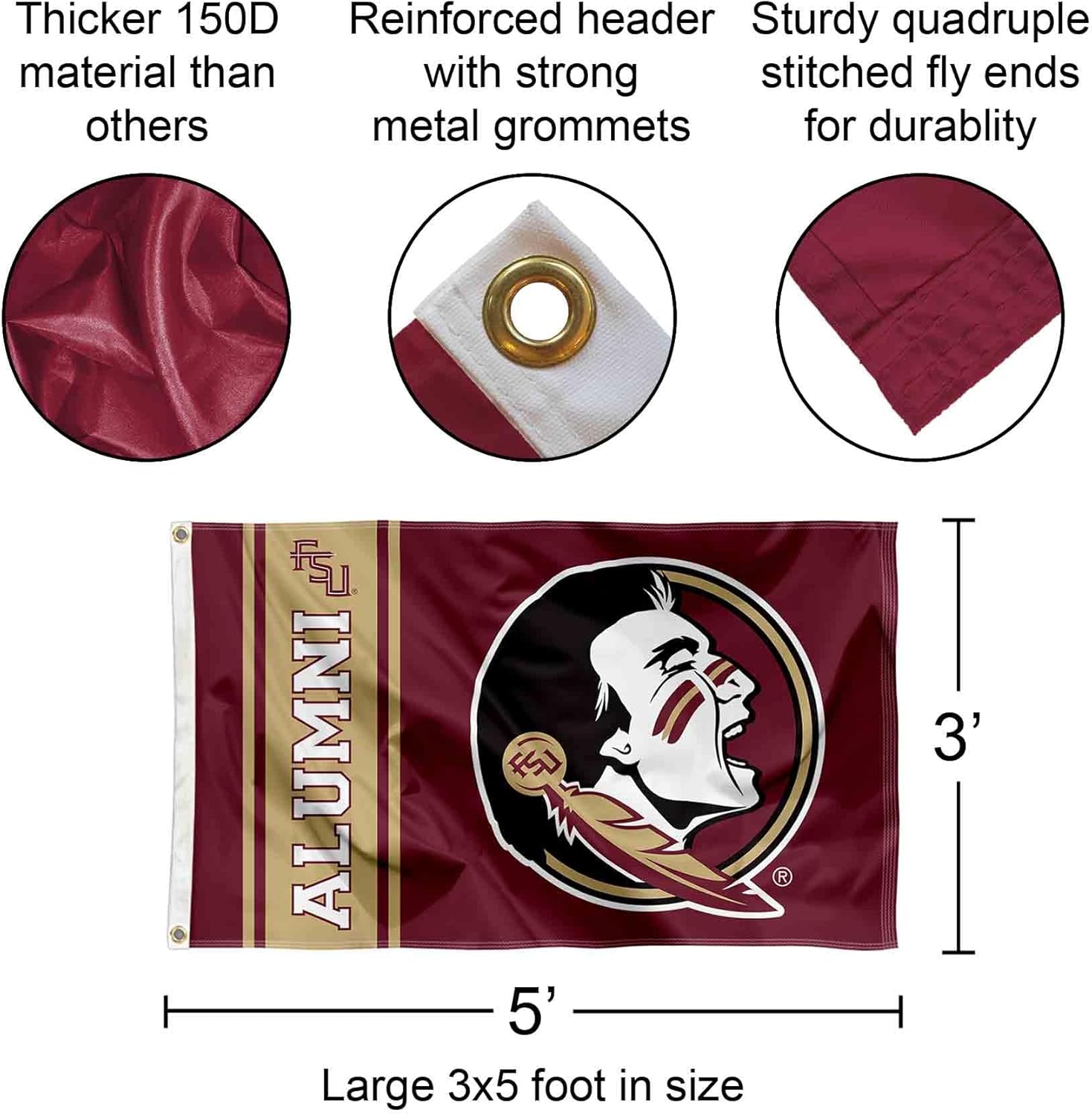 Florida State University Alumni Large Grommet Banner Flag