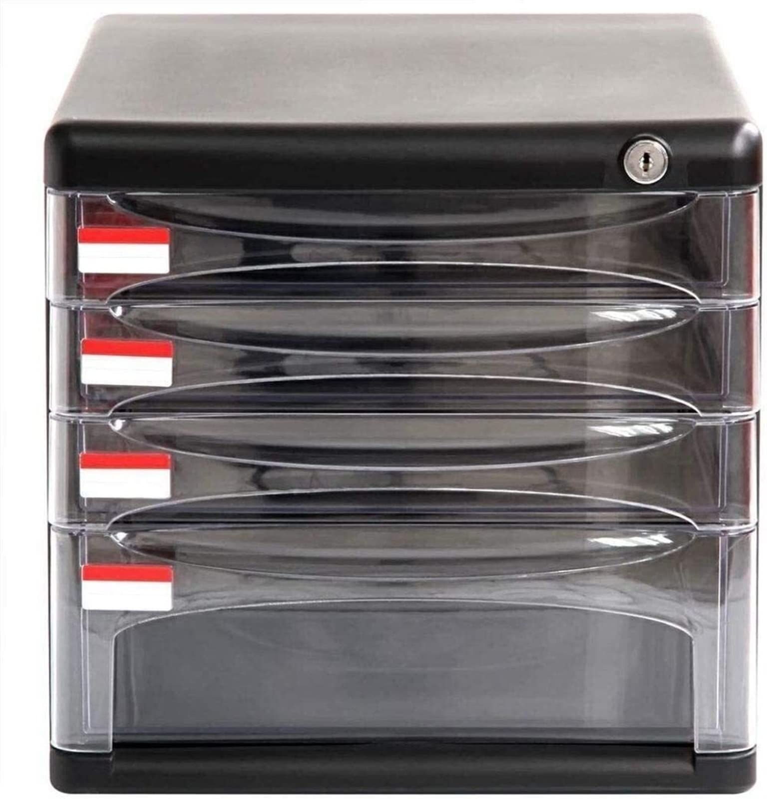 SaryEdge Desktop File Cabinet Data Cabinet Drawer File Cabinet with Lock Design Multi-Layer Desktop Office File Data Storage Cabinet,