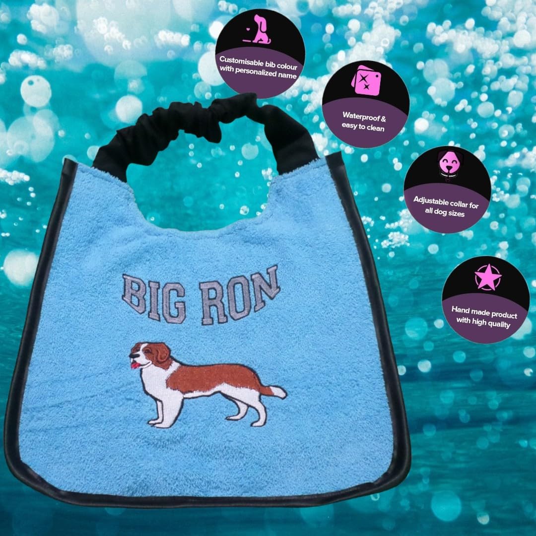 Pettorina personalizzata per cani San Bernardo con nome - Materiale impermeabile di alta qualità - super confortevole