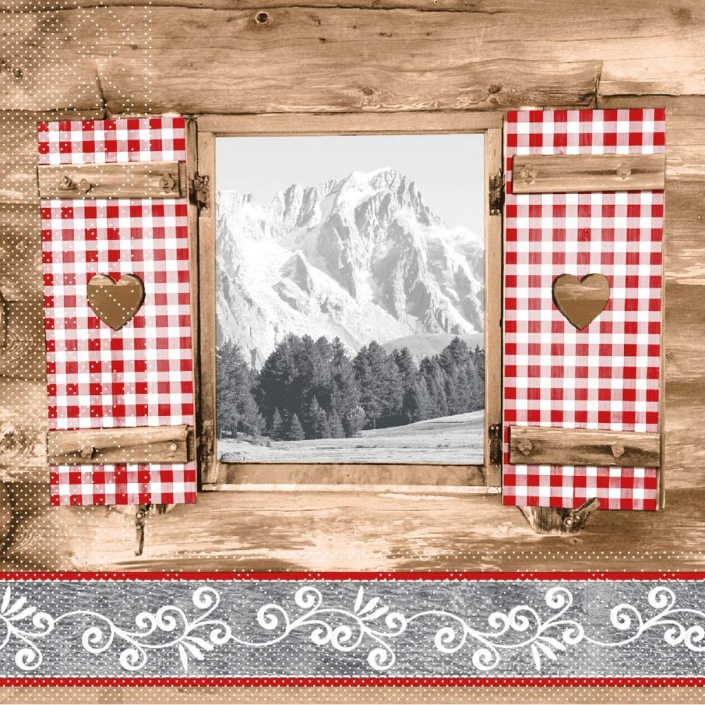 MANK Tissue Servietten – 33x33 Cm, 1/4 Falz, Design „Kreta“ (Pistazie), 100 Stück – Für Gastronomie & Feiern