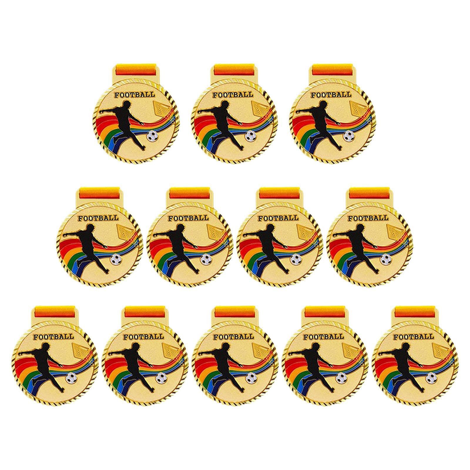 Medallas de ganador para niños en eventos deportivos. Medallas de fútbol para en partidos de fútbol. para honrar a jugadores y equipos destacados.