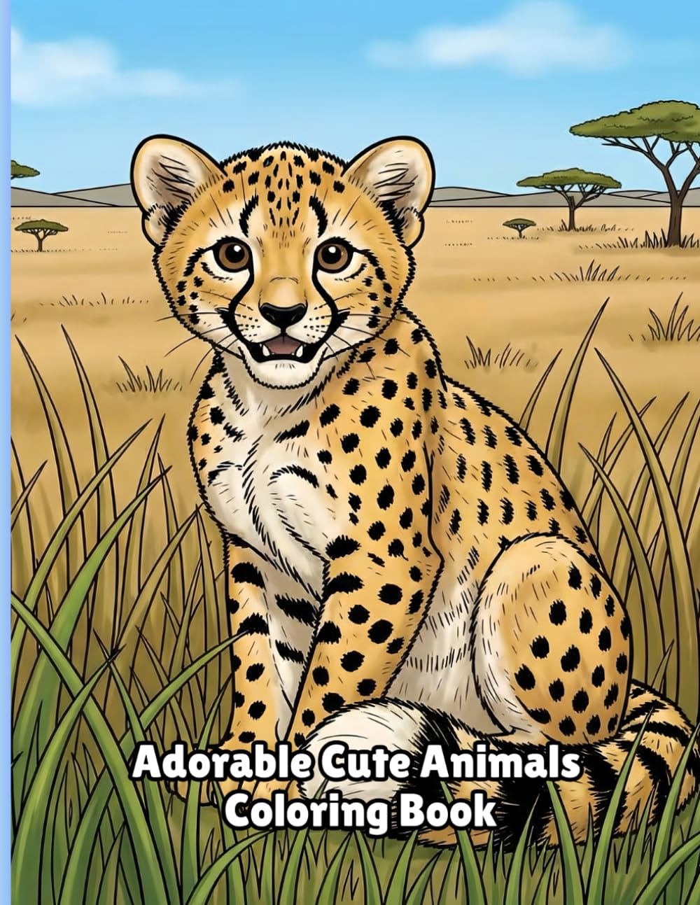 Adorable Cute Animals for Stress Relief: Coloring Book for Adults and Teens (Adorable Animals)