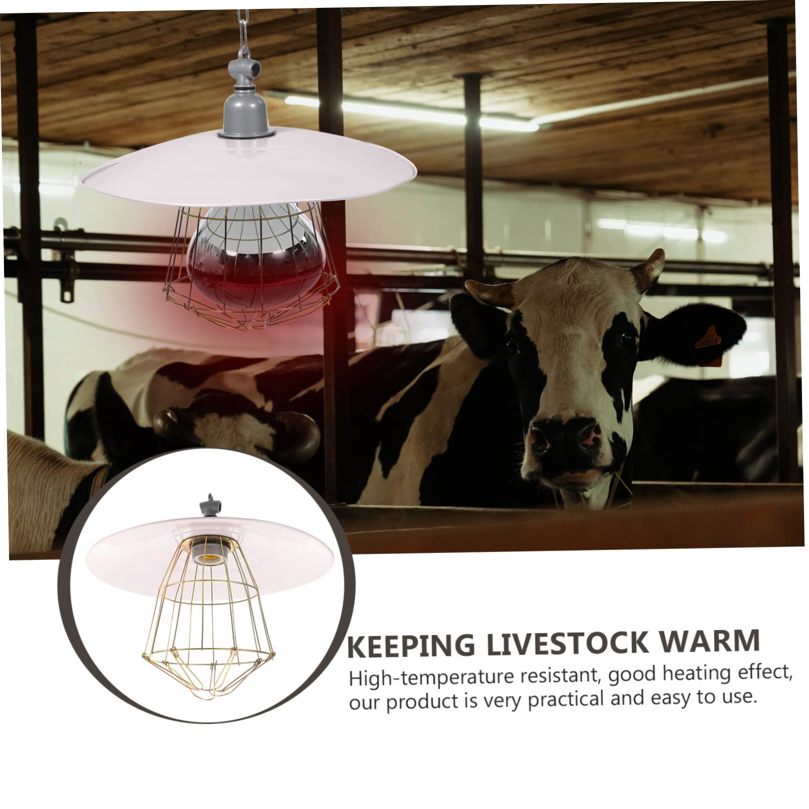 Beaupretty Lampe Chauffante pour Chiots et Oies en Fer Blanc, Facile à Utiliser Effet de Chauffage, pour L'élevage Conservation Chaleur