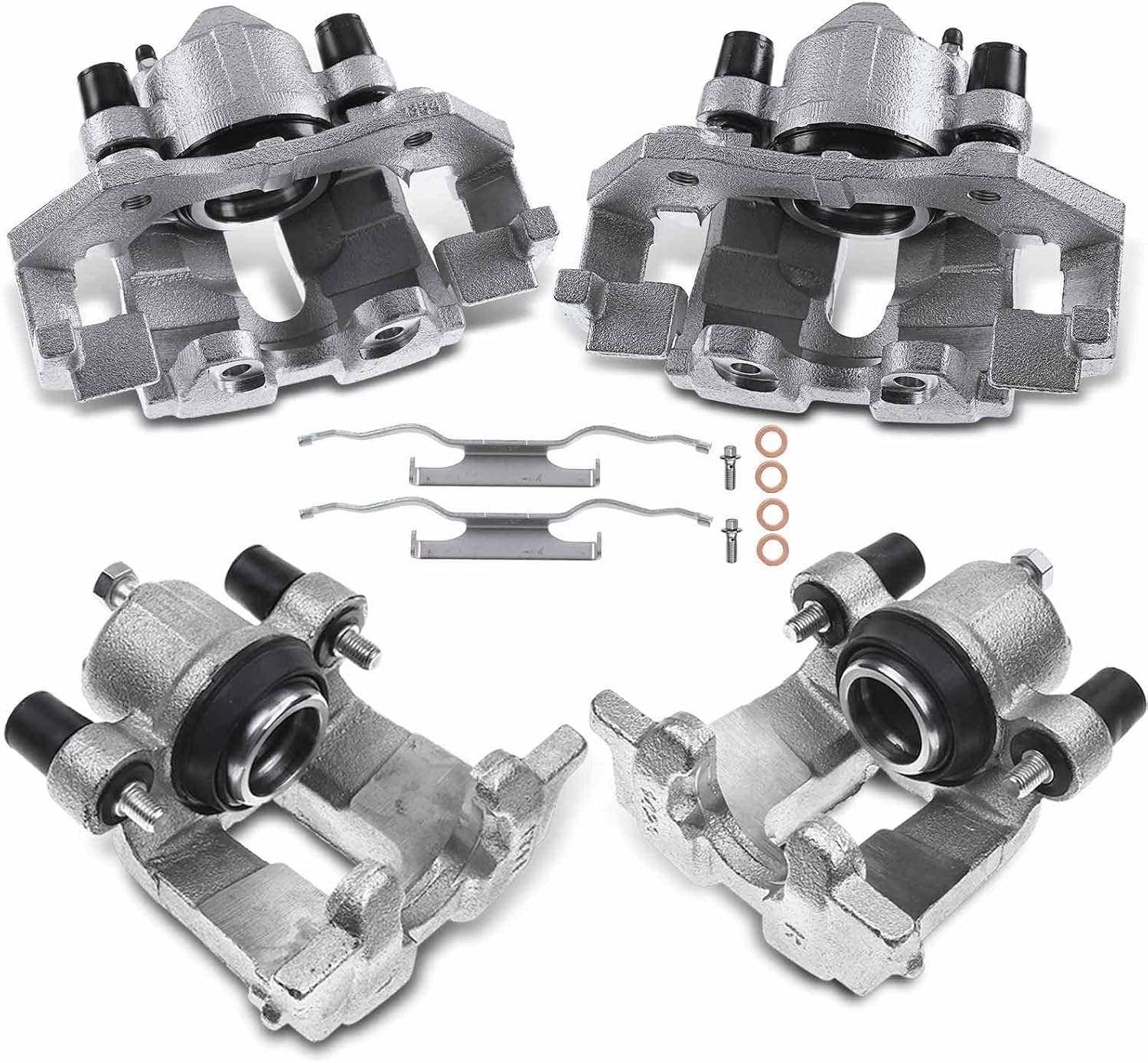A-Premium Disc Brake Caliper Assembly with Bracket Compatible with Select Ford, Mercury and Mazda Models - Escape 2005-2008, Tribute 2005-2006/2008, Mariner 2007-2008 - Front and Rear