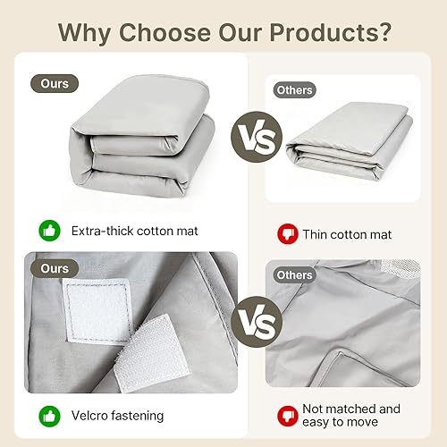 Miniatura 4 de Corralito plegable para bebés con alfombra, corralito plegable de 71 x 59 pulgadas para bebés y niños pequeños, corral de juegos para bebés con