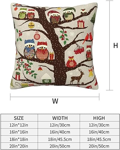 Miniatura 2 de Aimeryup Throw Pillow Covers 20x20 Inch owl Birds Decorative Pillow Covers Cushion Covers cojines decorativos para sala Pillow Cases Cute Throw