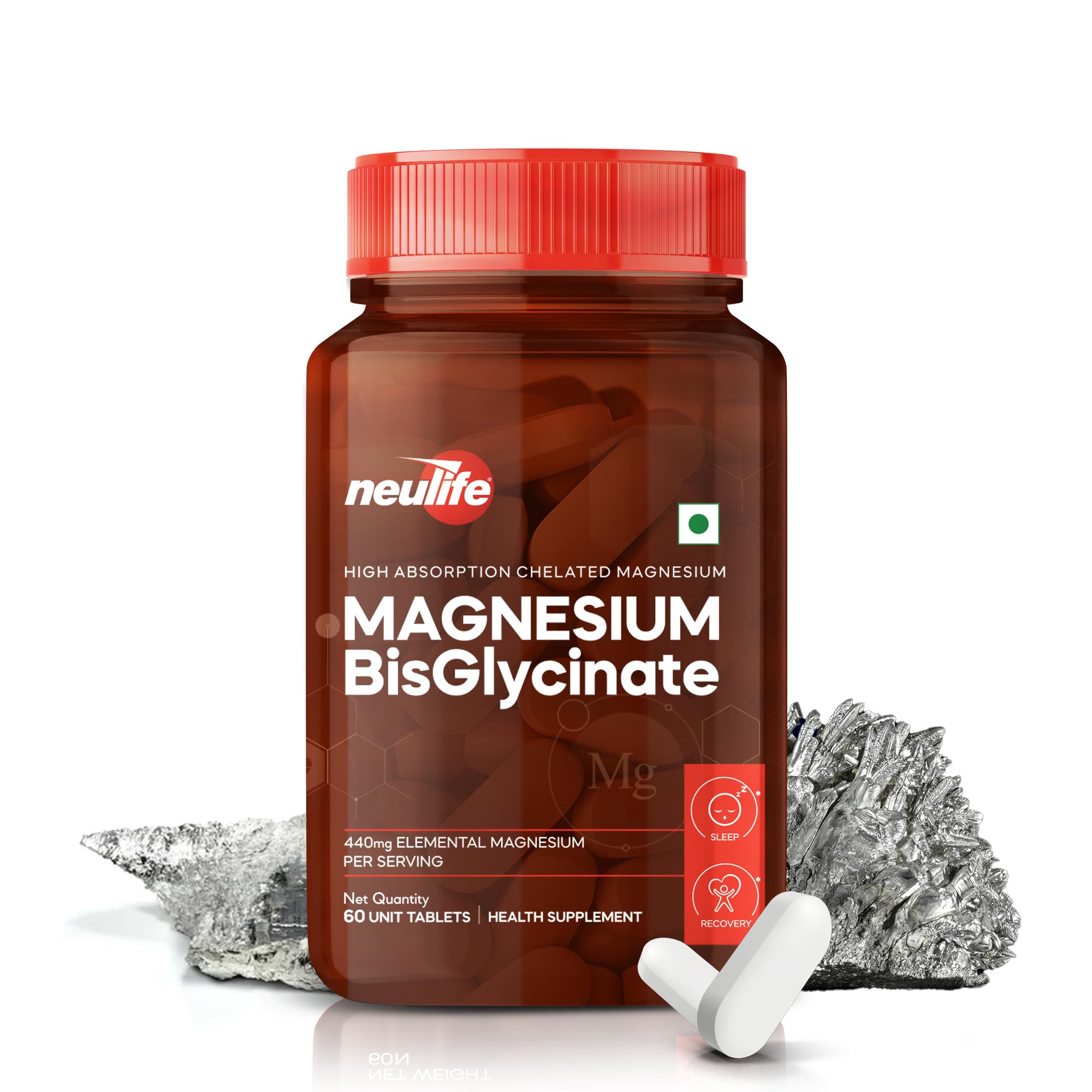 Magnesium Bisglycinate High Absorption-High Potency Formula(60tabs)