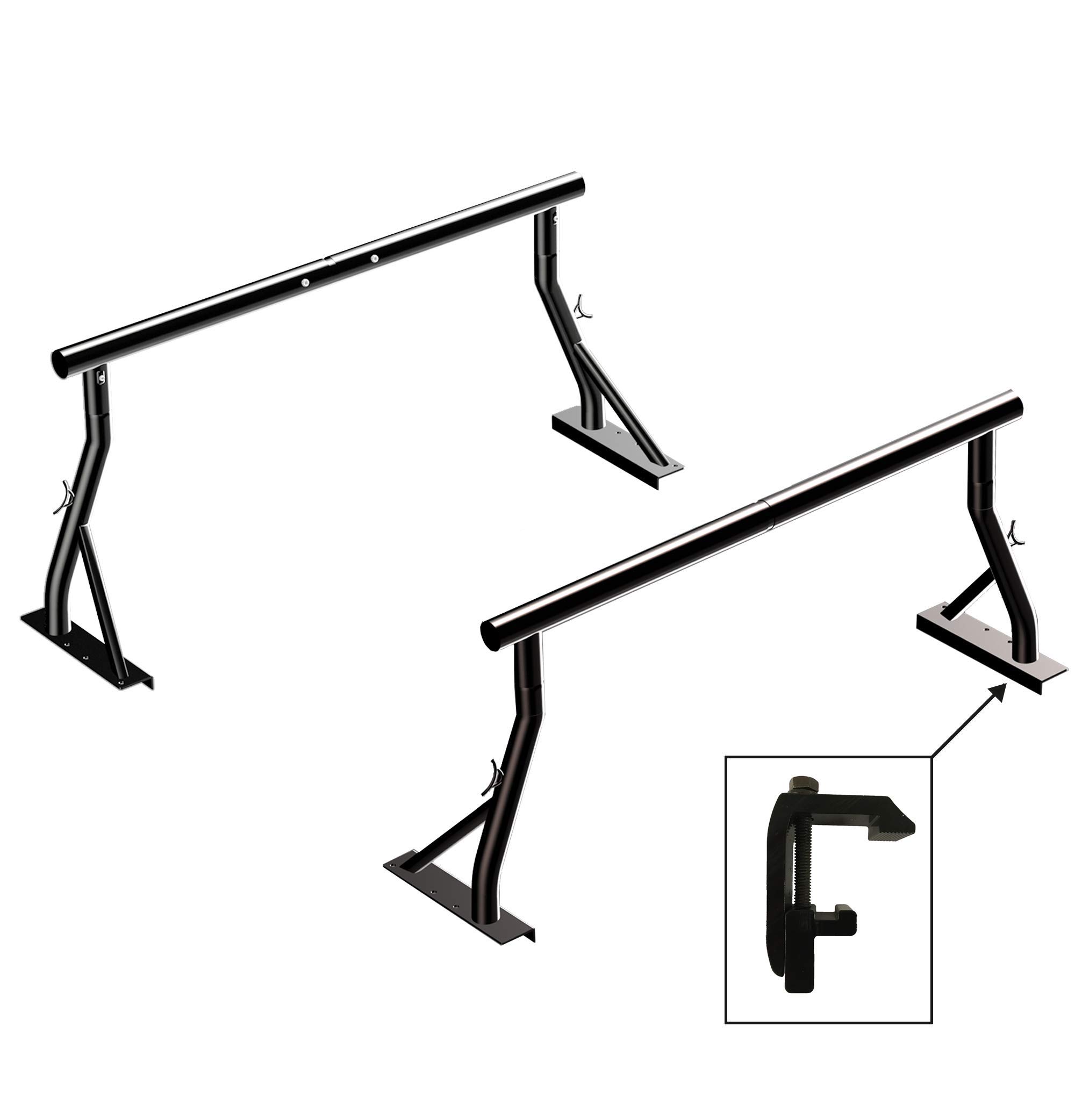 Buy TMS 800 LB Extendable NonDrilling Low Profile Pickup Rack Sport