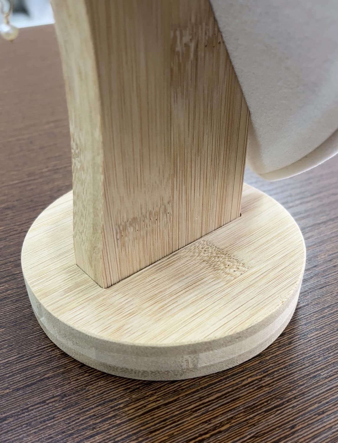 Justsoso 9" Bamboo Necklace Display Stand Jewelry Bust Holder Organizer Pendant Jewellery Rack For Home or Store Show (Beige)