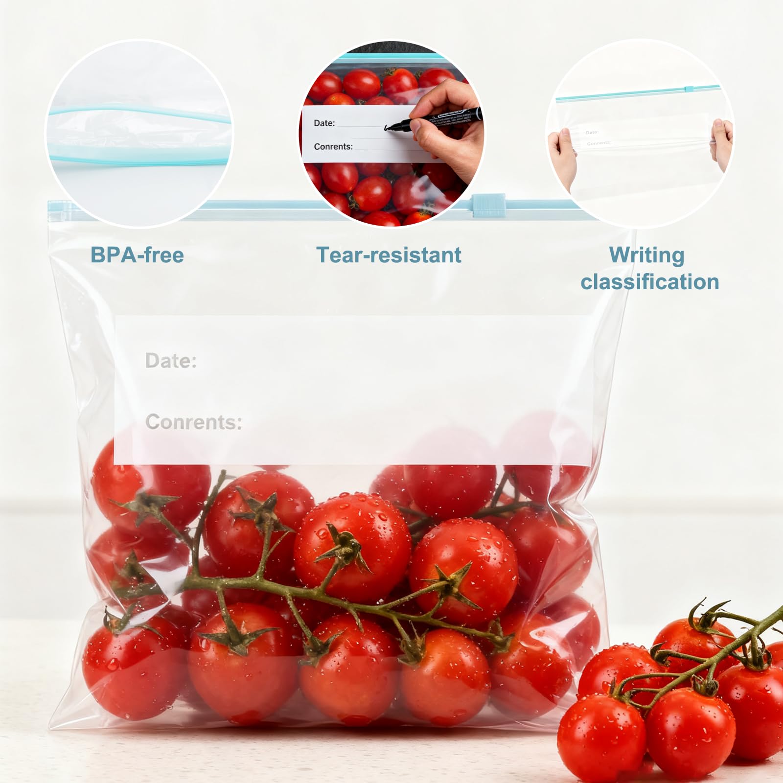 scatola 75 sacchetti freezer per alimenti congelati 3 l capacità 32 cm x 25 cm trasparente | Pierrot srl - Dal 1983 Professionali Emozioni