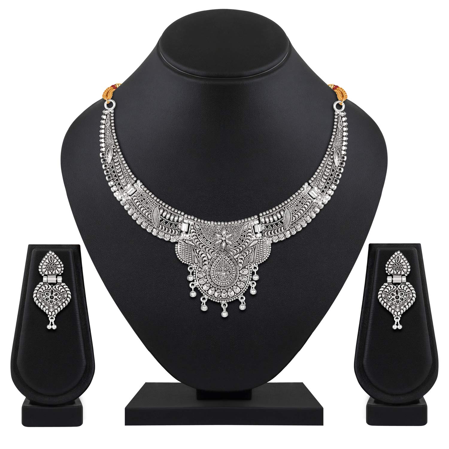 Choker Oxidised Necklace Set