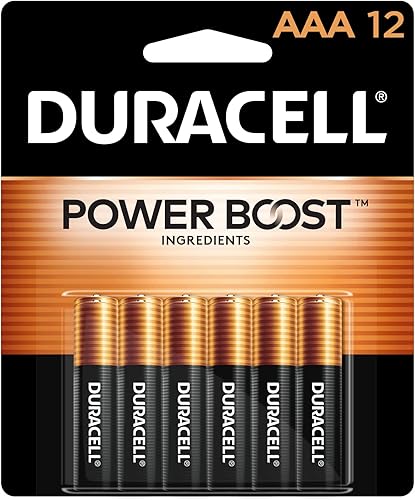 Duracell CopperTop Pilas alcalinas AAA de larga duración pilas triple A multiusos para el hogar y el negocio 12unidades