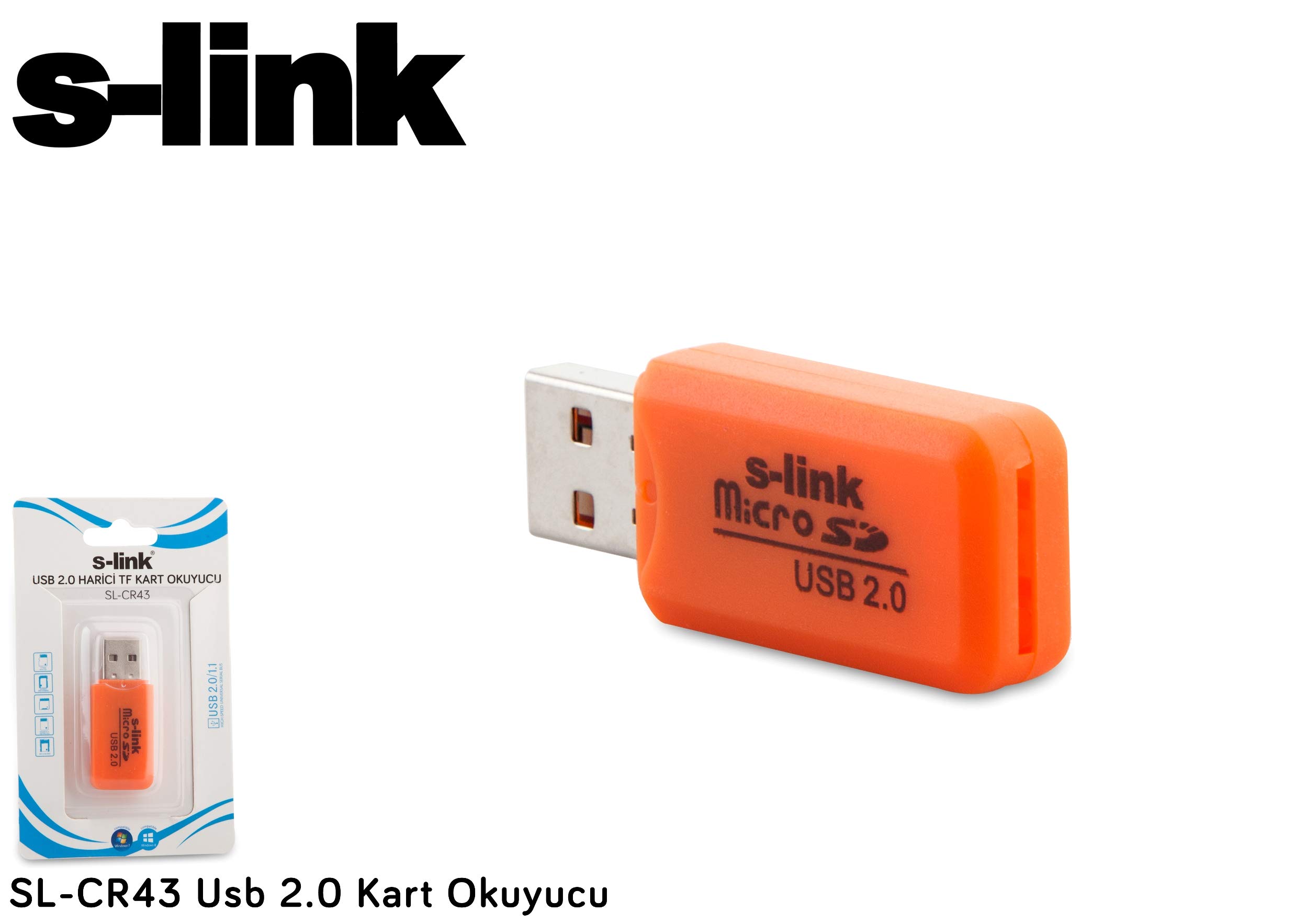 S-link SL-CR43 Usb 2.0 Kart Okuyucu, Asorti