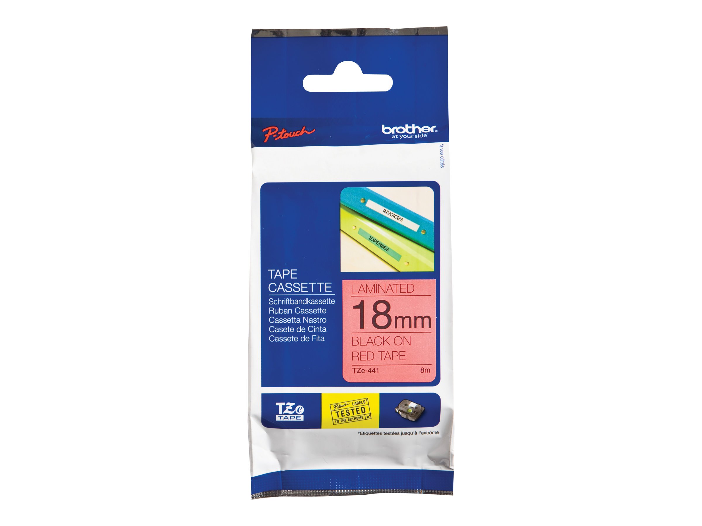 Brother TZe-243 Labelling Tape Cassette, Blue on White, 18 mm (W) x 8 m (L), Laminated, Brother Genuine Supplies — view 43