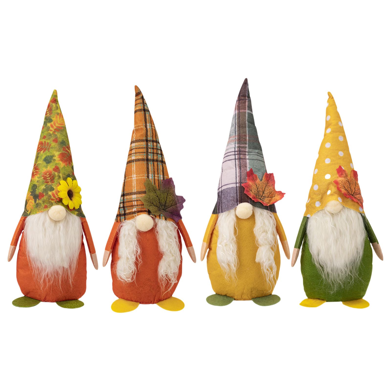 Kalttoy Of 4 Elegant Gnomes Dolls Thanksgiving Gnomes Ornament Use Friendly Fabric Dolls Homes Decoration Faceless Ornaments