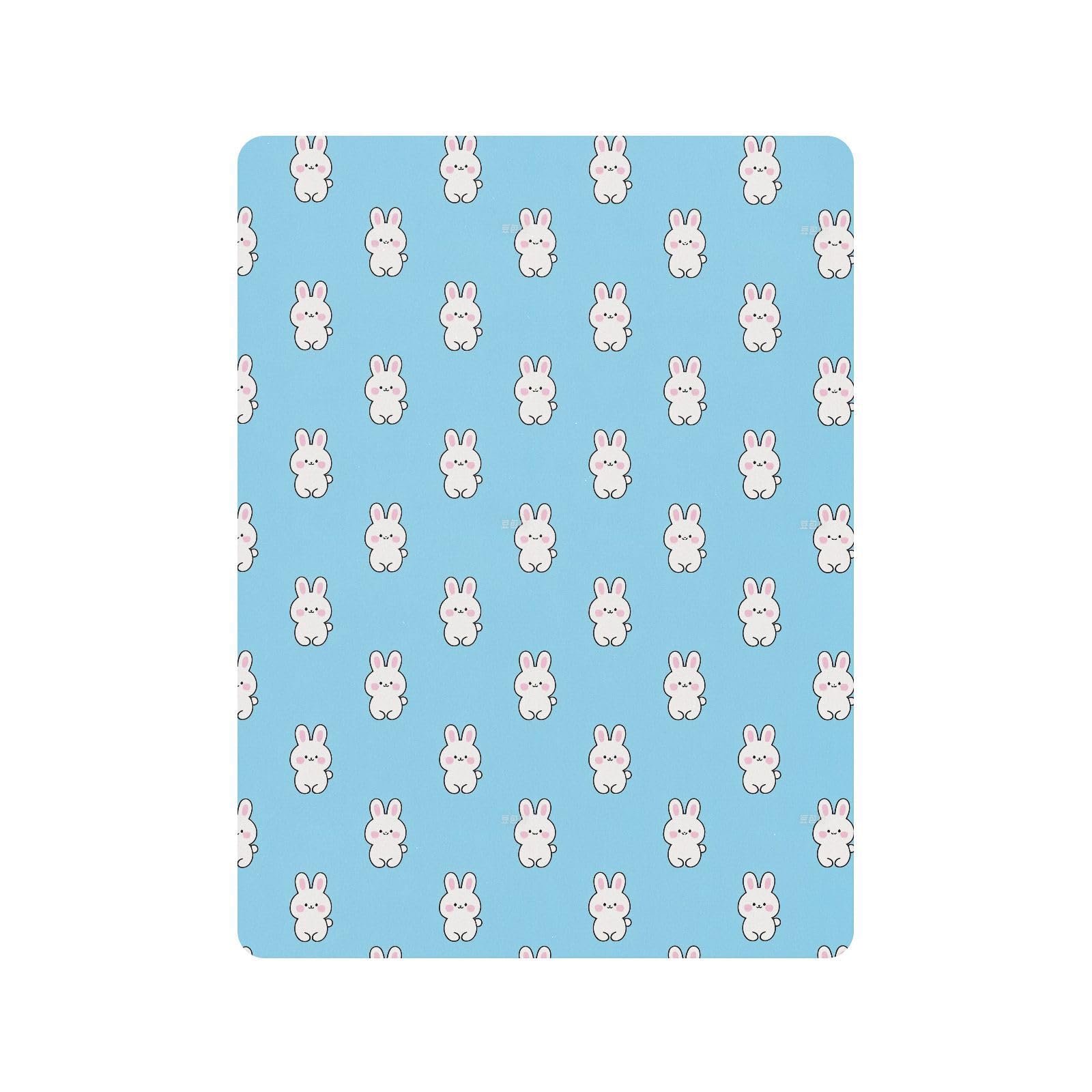 Sábanas de algodón para cuna de bebé con diseño de conejo blanco de dibujos animados, suaves, transpirables, colchones para guardería, 1 paquete de sabanas para cuna