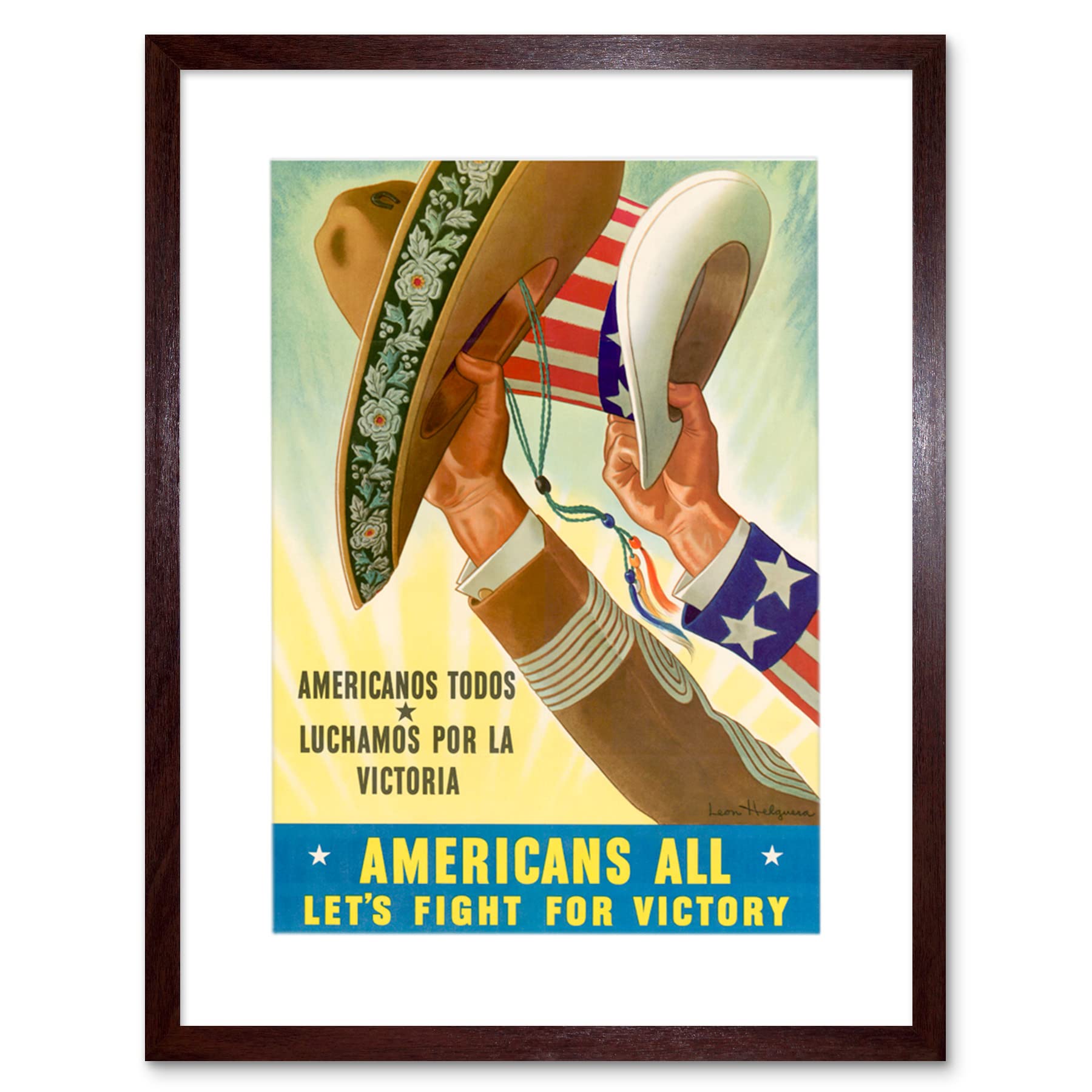 Amazon.com: Artery8 Americanos USA War Mexican Uncle Sam Poster