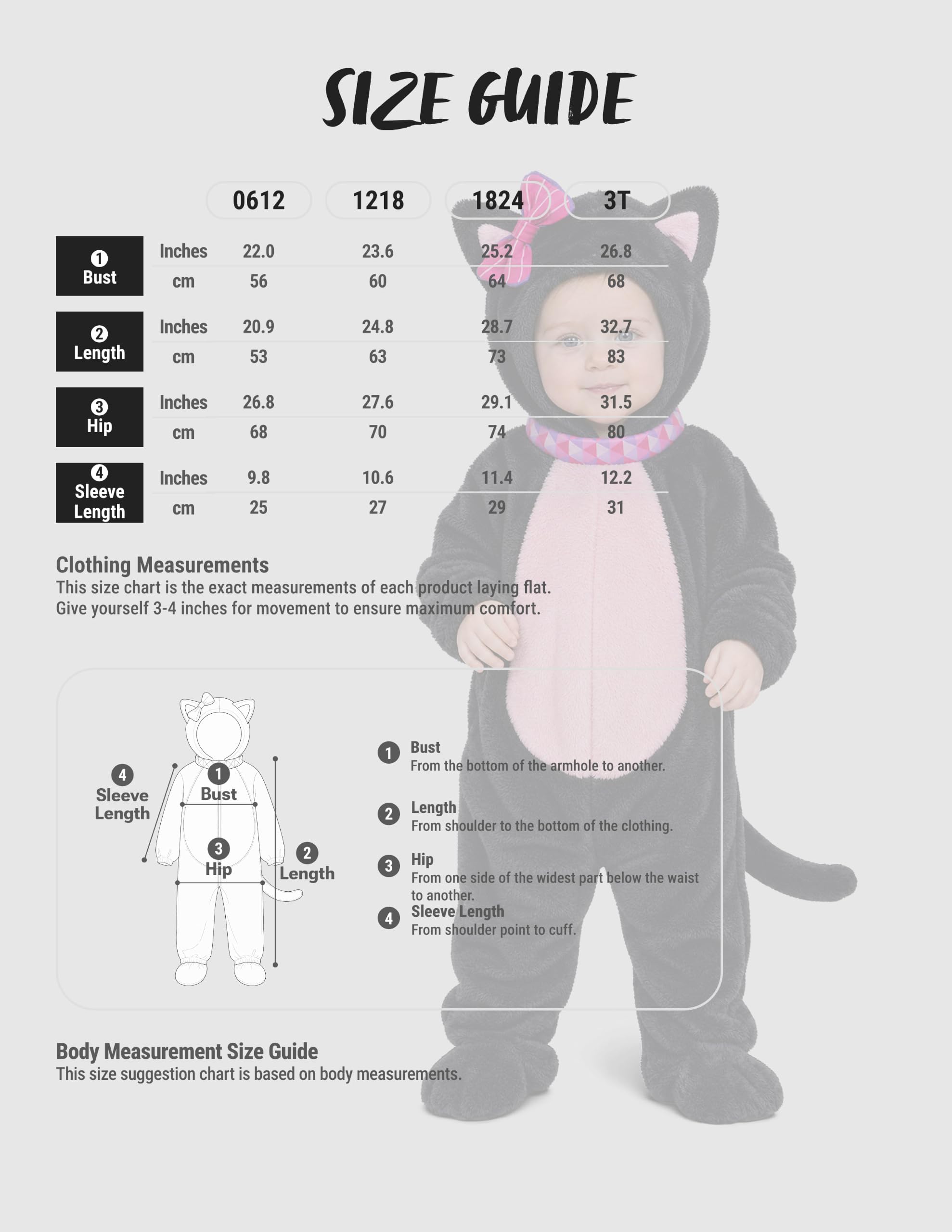 Spooktacular Creations Costume da gattina nera per neonata, costume da gatto con fiocco per neonati, vestito operato da Halloween per bambini, festa a tema animali