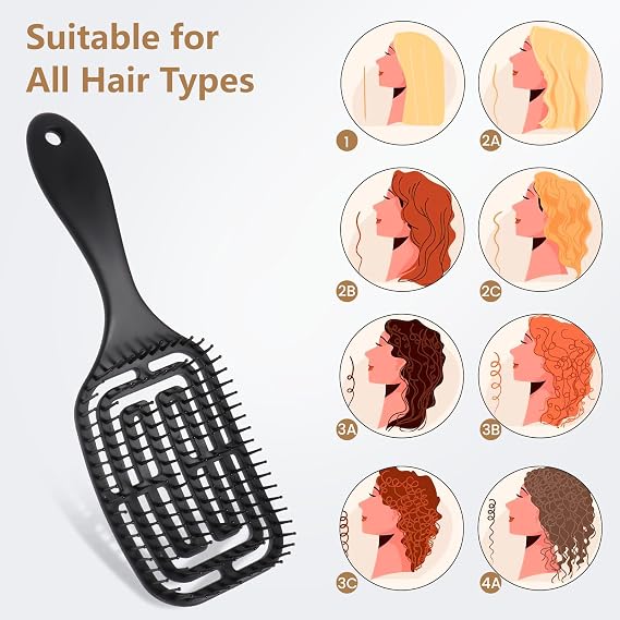 Oderra Detangling Hair Brush, Curved Vent Hairbrush