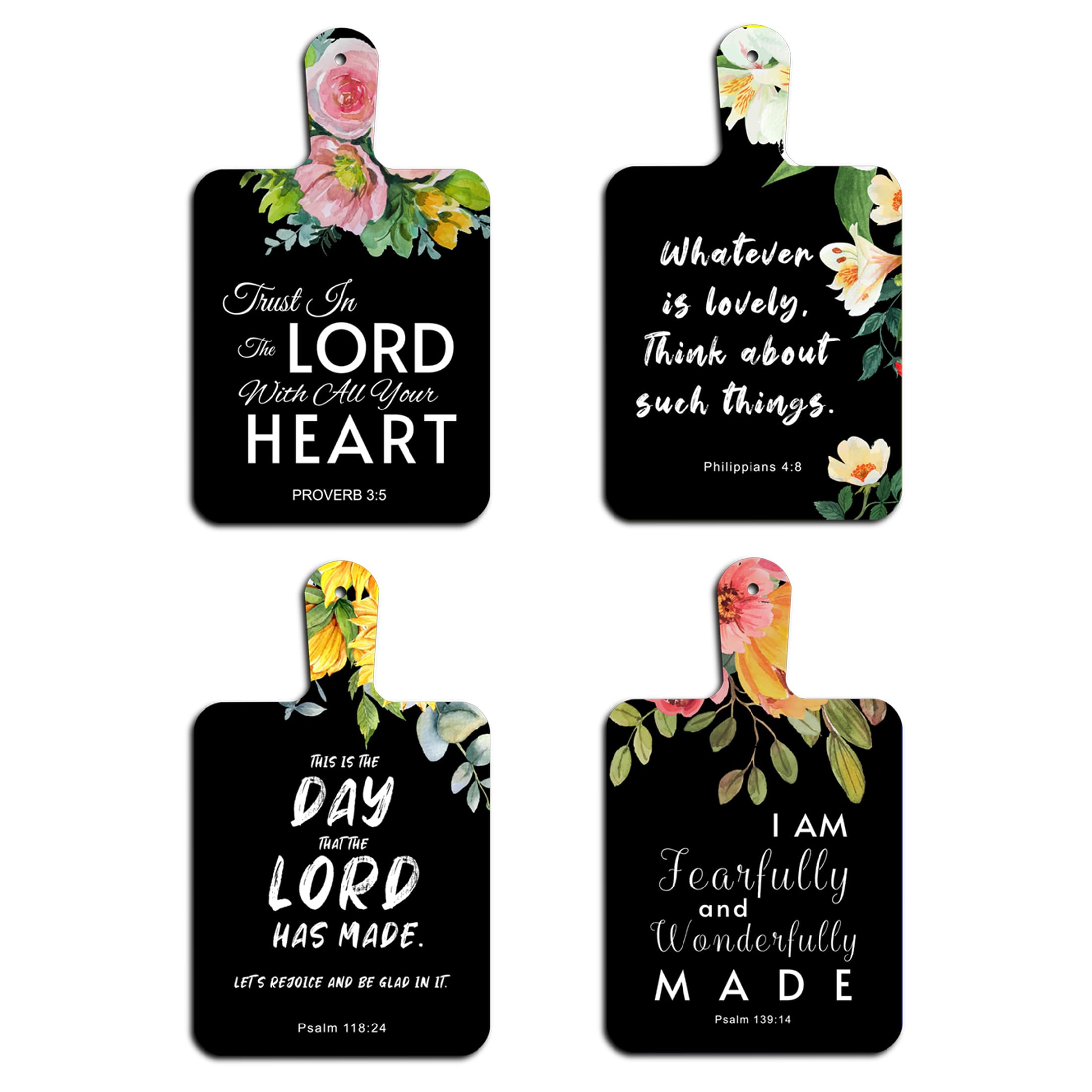 AR Creative Trust In The Lord - Bible Verse Wall Hanging For Home Decoration, Bible Quotes MDF Wooden Wall Art, Bible Verse, Home, Office Decor, Wall Wood Hanger Set of 4 (11 x 18 Inch)-image-29