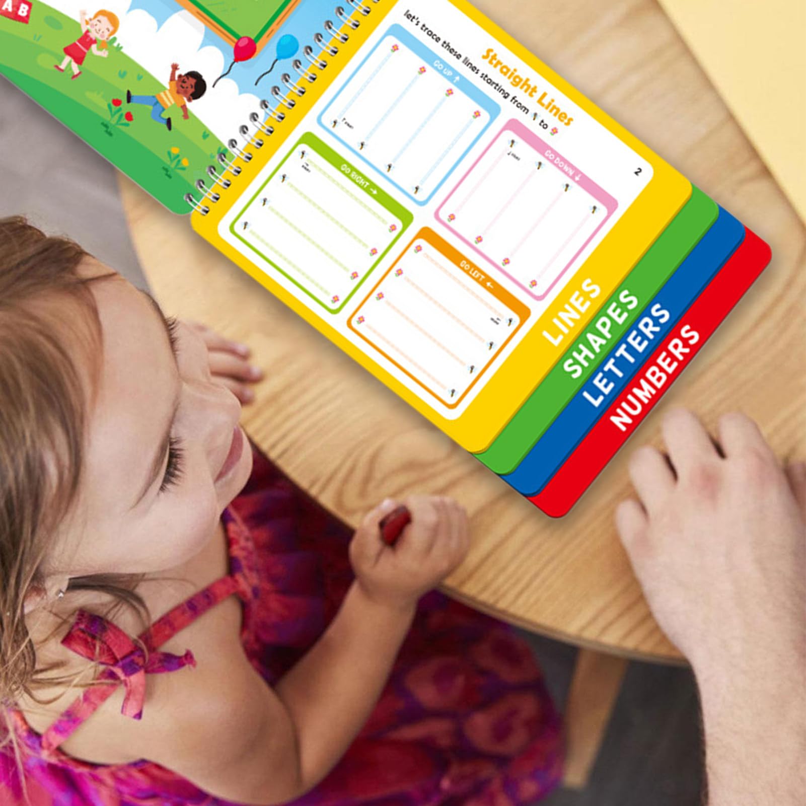 Libri Di Pregrafismo Per Bambini Quaderno Di Calligrafia, Giochi Educativi | Libro Traccia Lettere e Scrittura dei Bambini Ragazzi Ragazze Prescolari Scuola Materna Scuola Aula