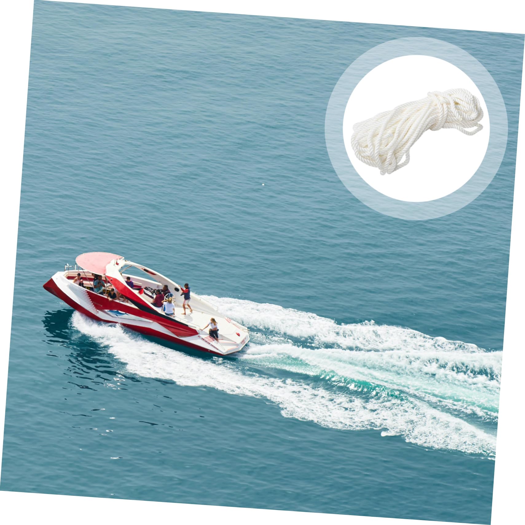 Yardwe Corda in Nylon Bianco 12mm per Ormeggio e Ancoraggio Nautico | Rotolo Singolo, Uso su Vessel e Boat, Resiste ad Abrasione e Ambienti Marini Difficili