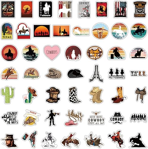 Miniatura 2 de Calcomanías de vaquero y vaquera, 100 unidades, exclusivas para el día de San Valentín, calcomanías de vinilo Country Western, calcomanías de