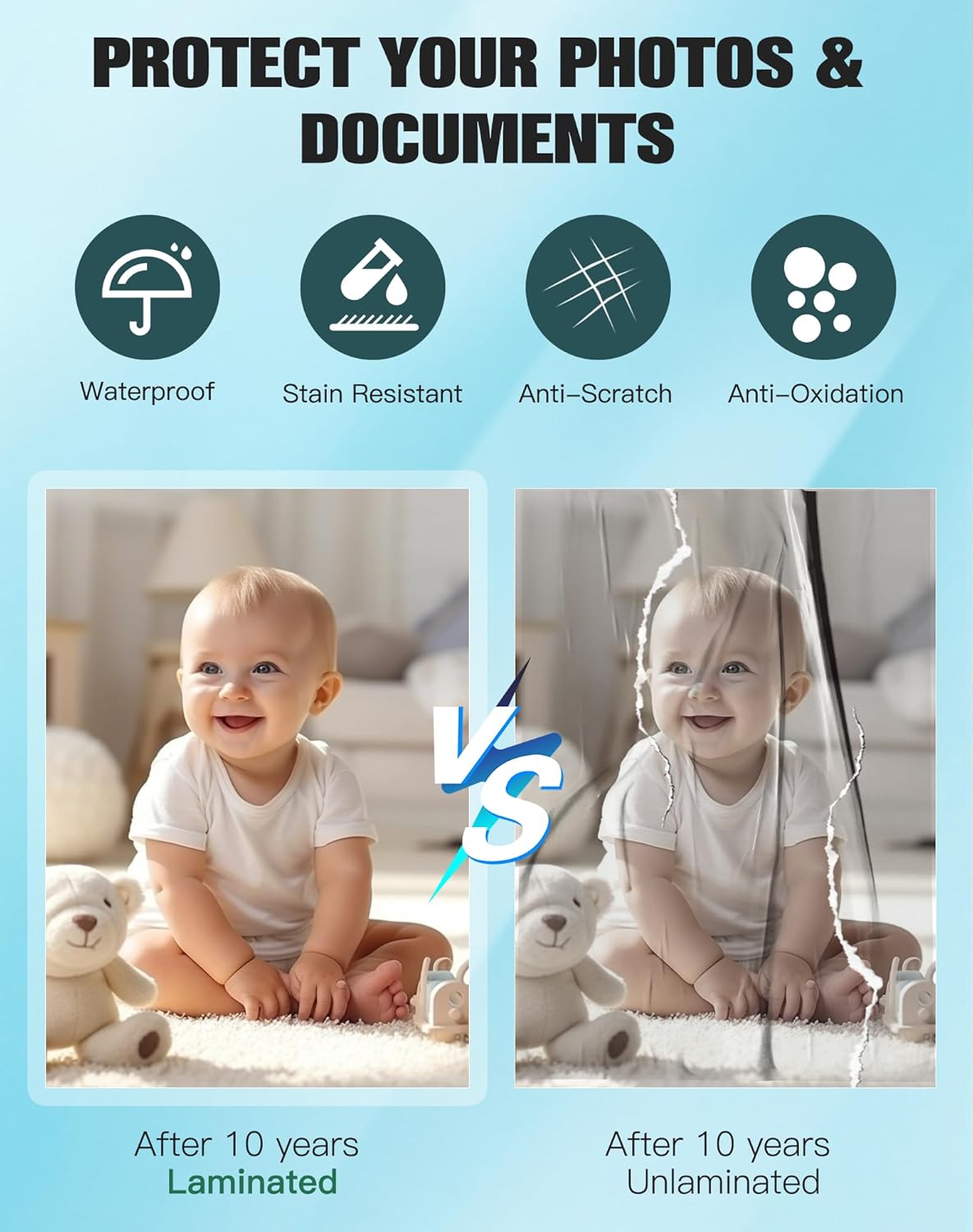 Laminator Machine 13 Inch Lamination Machine with Auto Paper Feed, Never Jam A3 Thermal Lamination, 20 Laminating Sheets 10-in-1 Laminator with Cutter, Trimmer & Corner Rounder for Office School Home