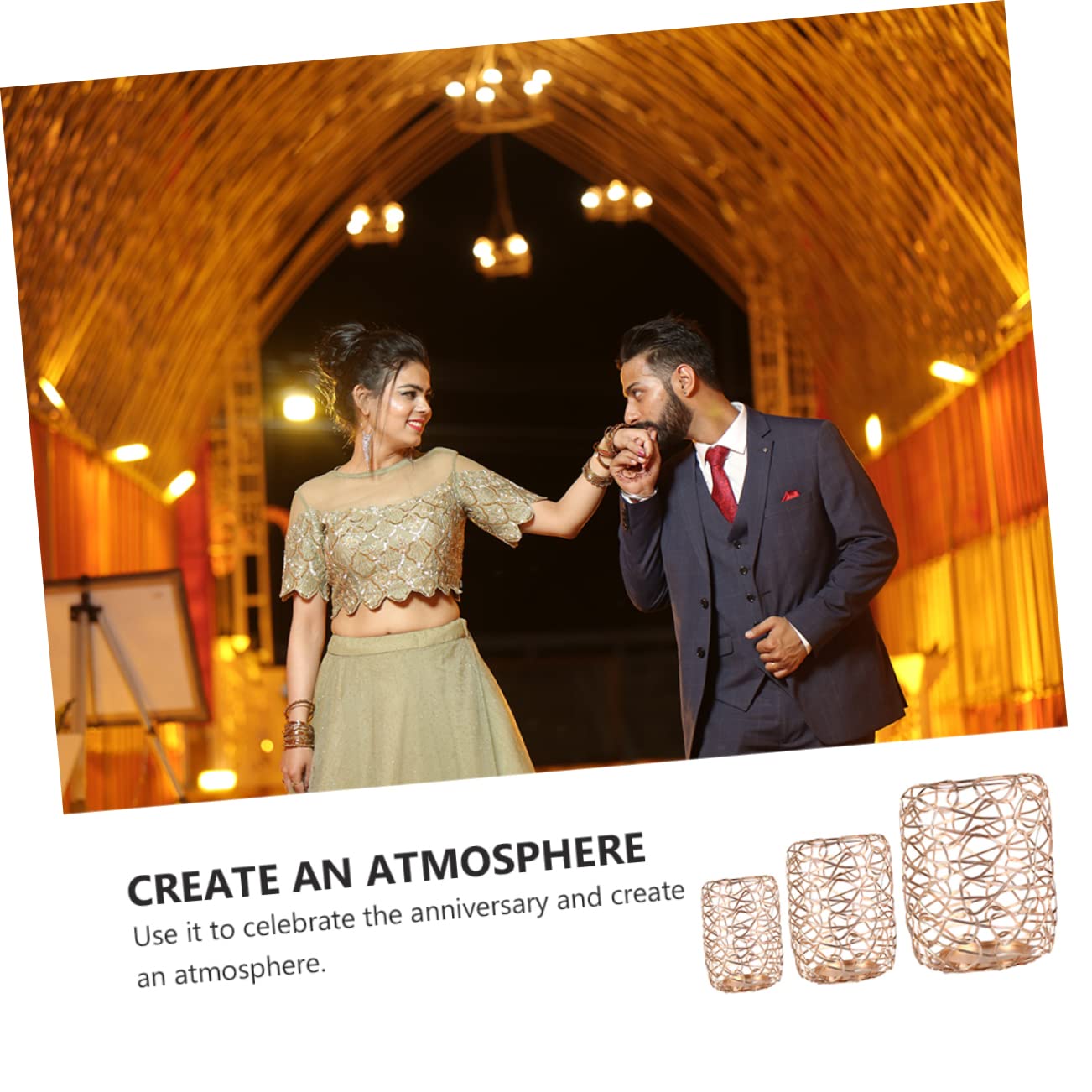 Cabilock 1 Iron Candle Holder Romantic Candles Candlestick Wedding Candle Holder Decor for Home Tealight Holder Pillar Candle Holder Votive Candle Holder Decorations Iron Wire Wrought Iron