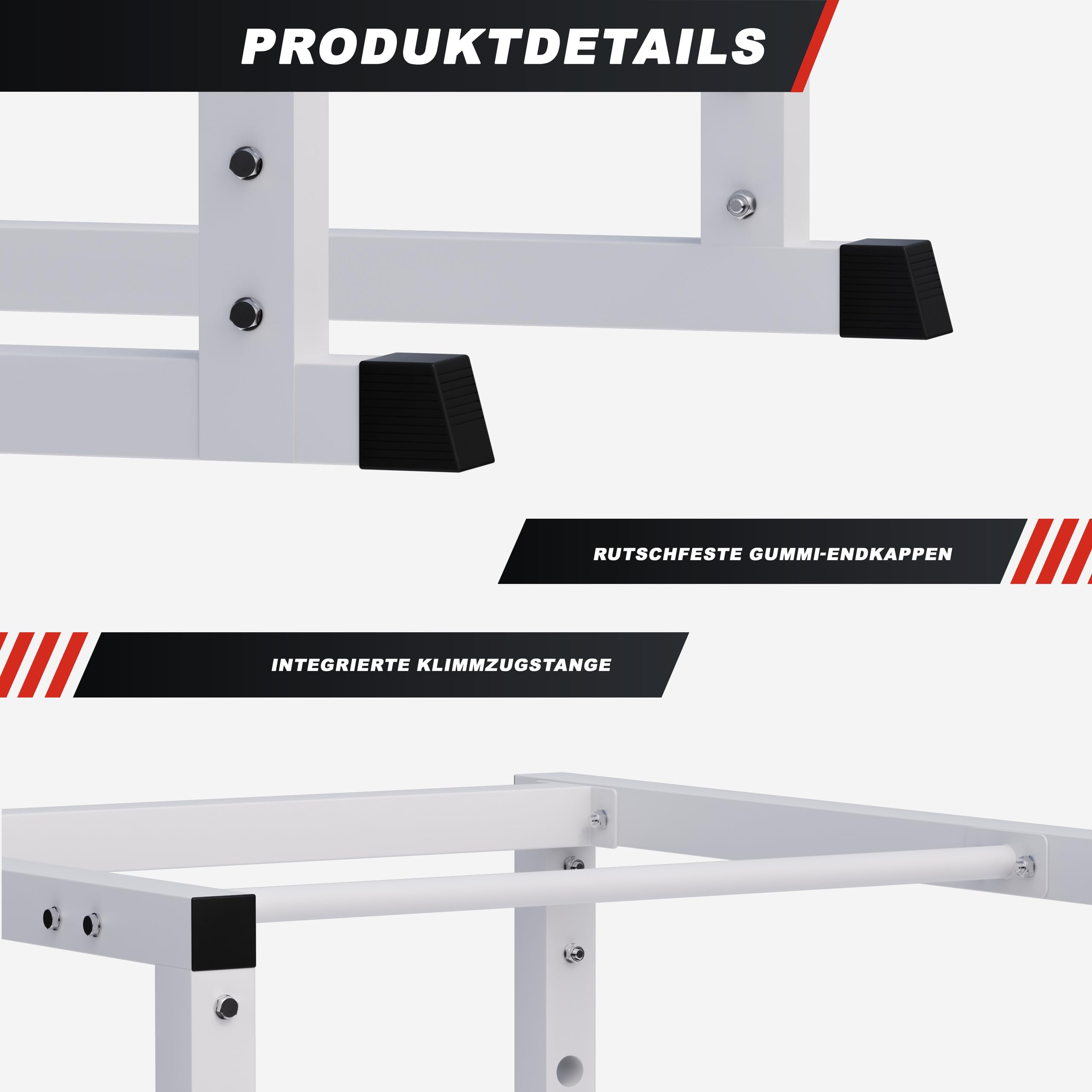 Power Rack Gorilla Sports - Rack Multifunzione Per Palestra Casa, 250kg Carico, Regolabile, Con Smith Machine E Barra Trazioni - Foto 13