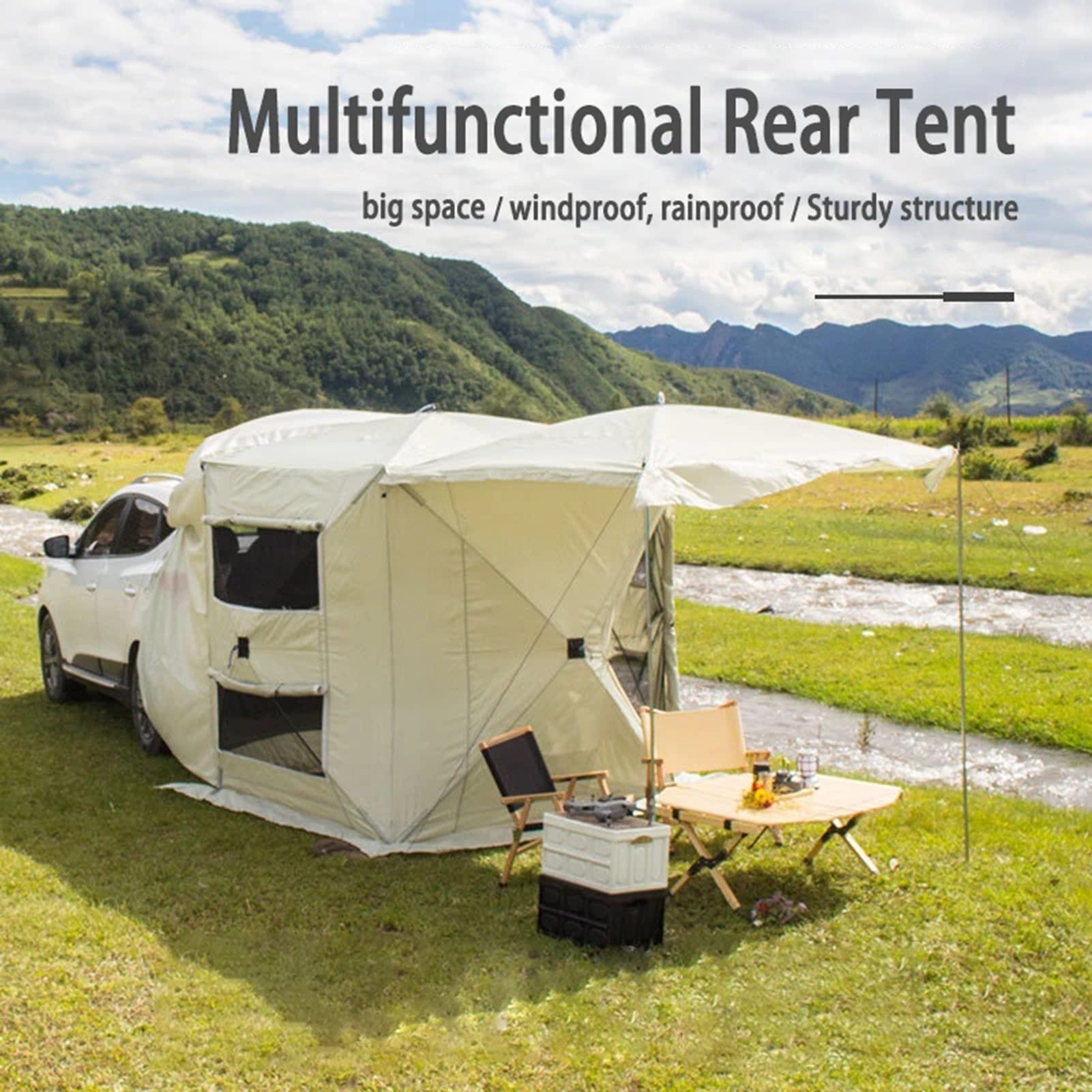 Toldo Impermeable Para SUV Y Furgonetas – Toldo Lateral Portátil, Refugio Para Camping Y Días De Playa
