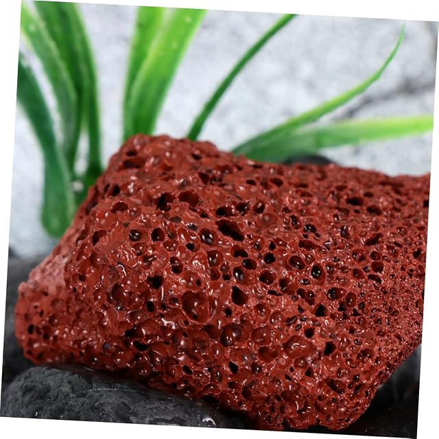 Foto 3 de 3 de TODOSTONES Piedra LAVA DECORATIVA porosa especial para ACUARIOS 40-60 mm ROJA (3 kG)