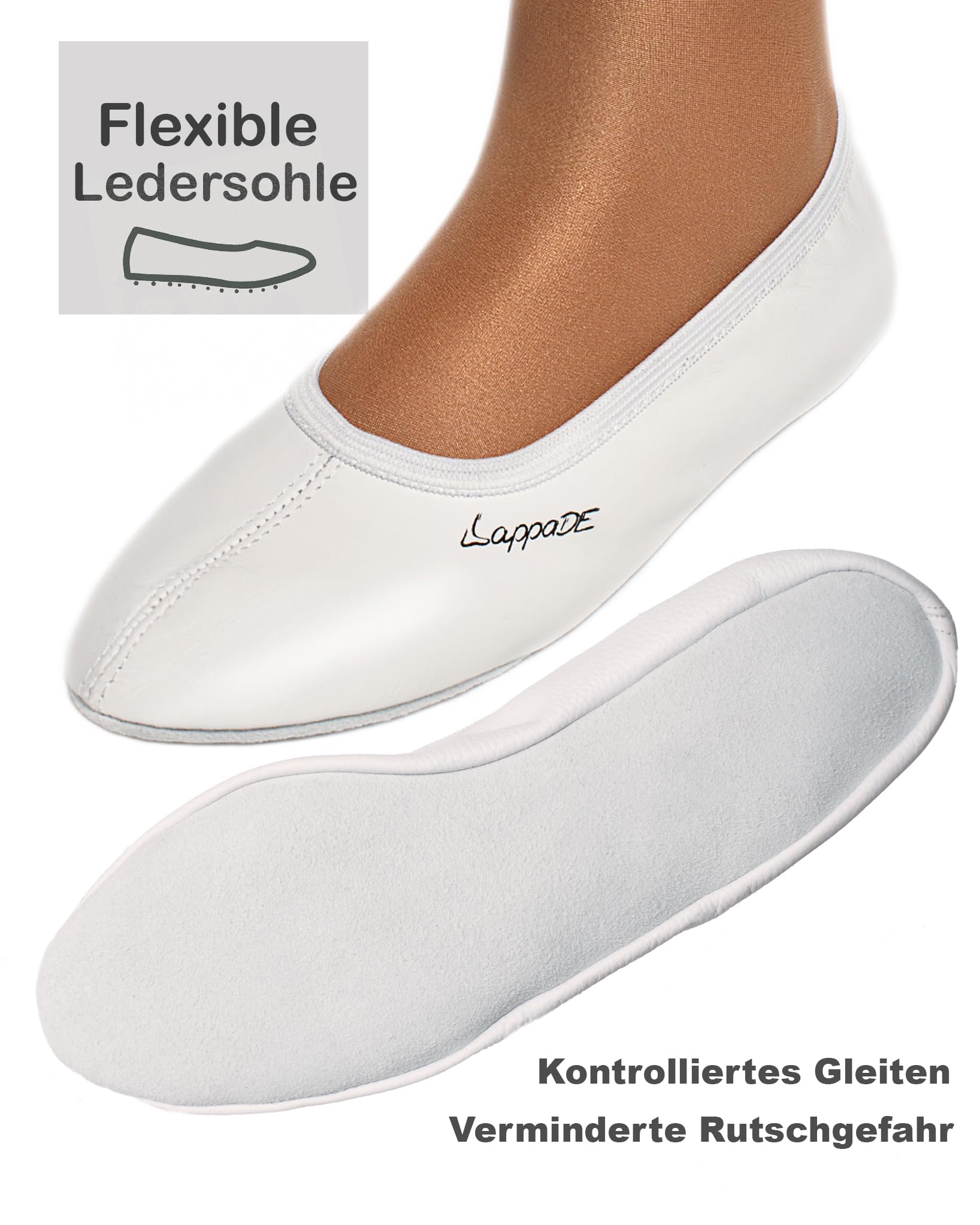 Lappa.de Zapatillas de Deporte Chanclas Bleyer Gire con Suela de Cuero Talla 28-46