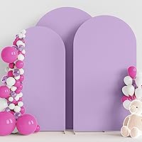Vista 48 de Wokceer Juego de 3 fundas de arco de boda de elastano ajustadas para arco de boda para parte superior redonda, soporte de arco de Chiara