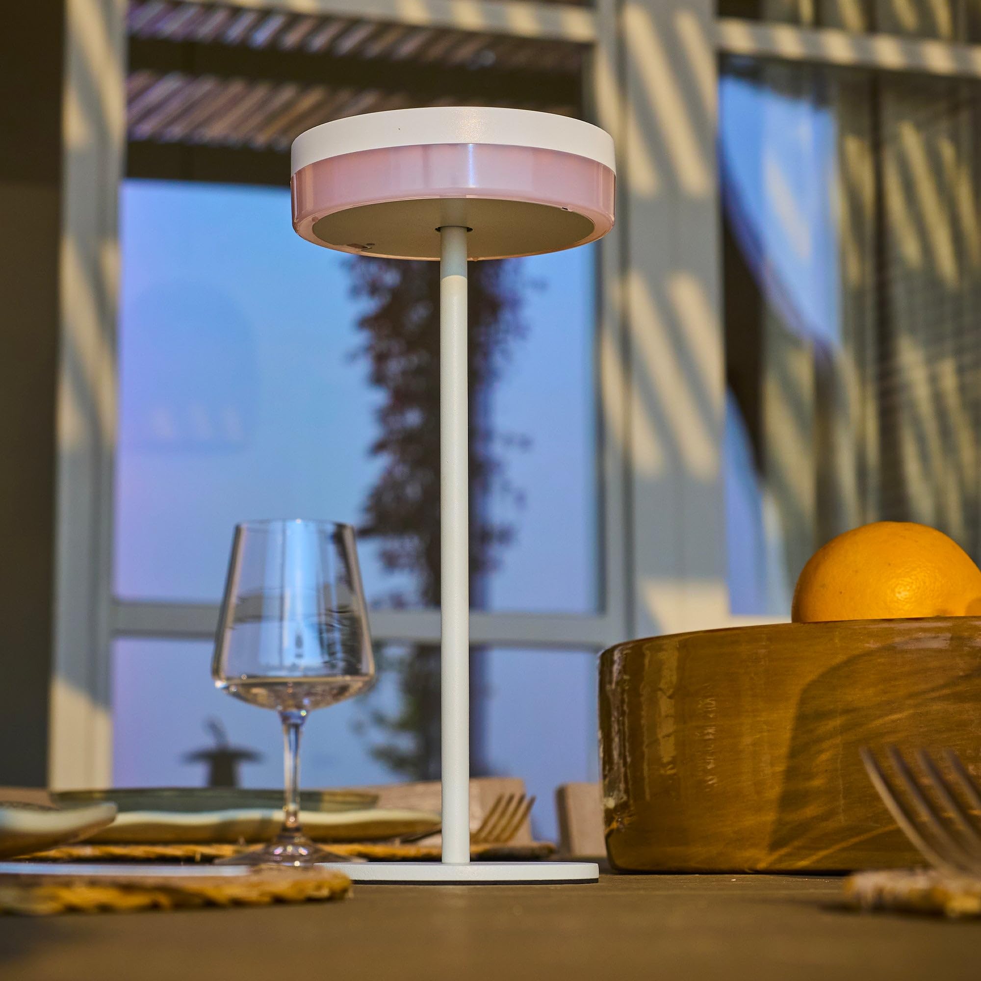 Lumisky Lampada da tavolo solare LED bianco dimmerabile VIVIA MINI WHITE SOLAR H27cm