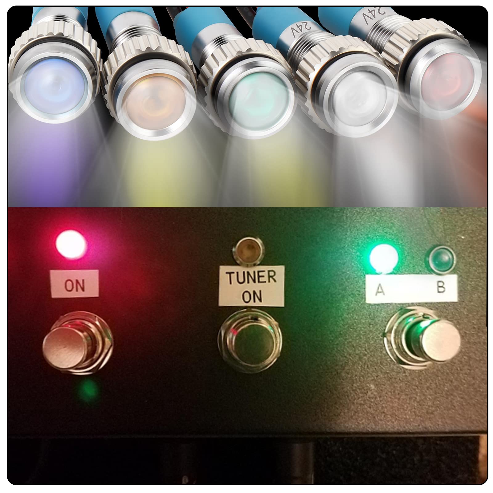 Lampada Pilota LED Rossa Ruilogod AC/DC 110V 20mA – Indicatore A Vite Da 22 Mm Per Quadri Elettrici E Macchinari