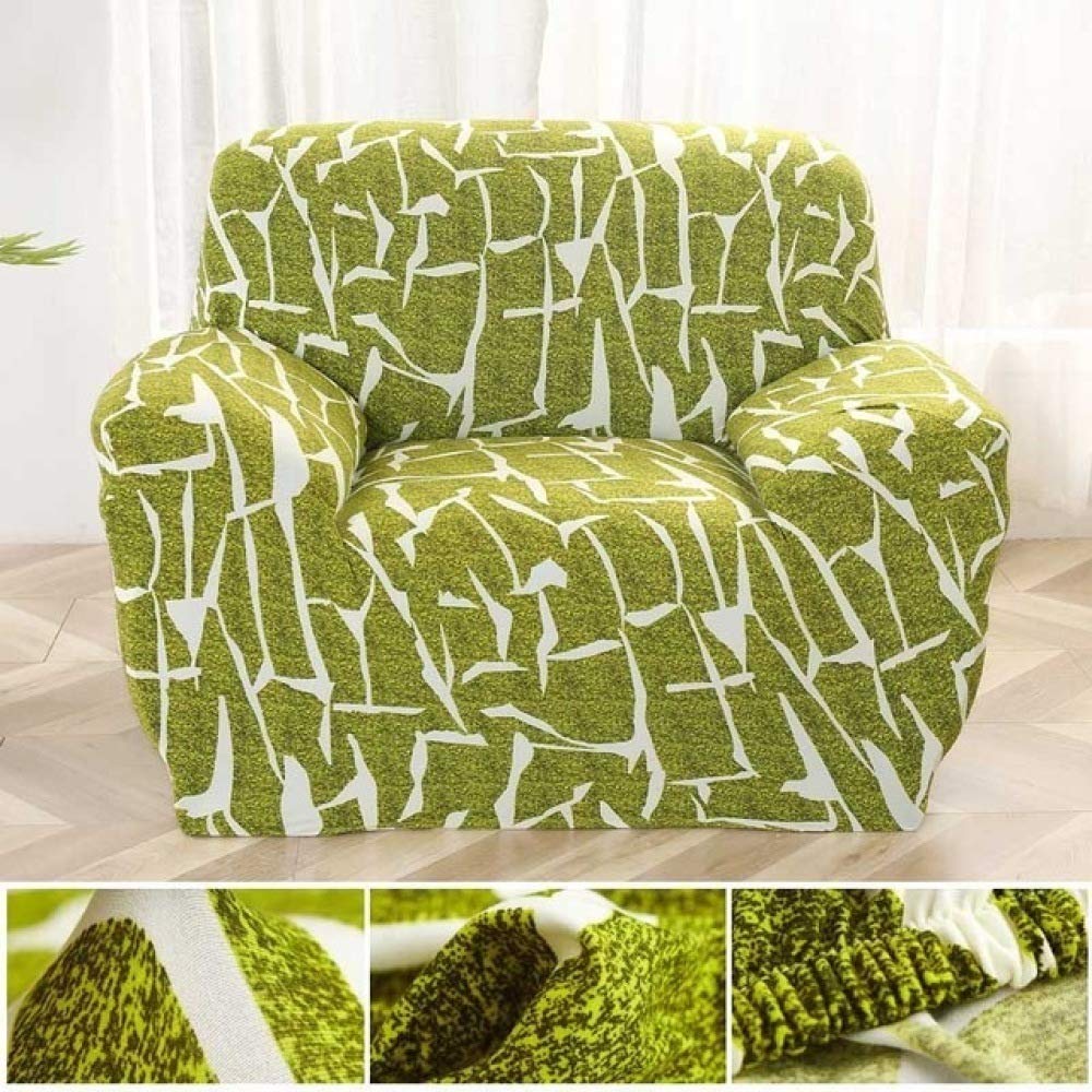 BWZZ Red Pattern Single Sofa Cover Cotton Stretch Elastic Sofa Covers For Living Room Slipcover For Armchairs Couch Cover