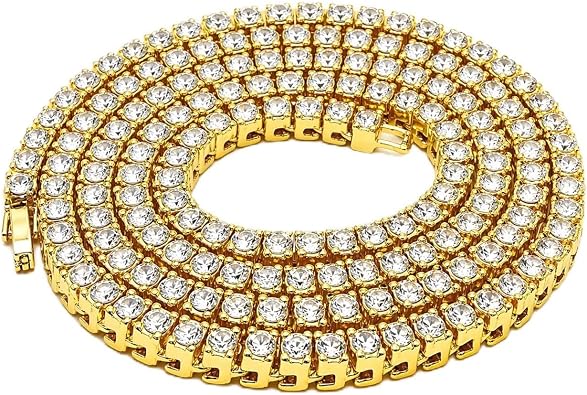 Charles Raymond Iced Out Hip Hop Gold or Silver Tone - Your Choice!! - CZ Miami Cuban Link or Tennis Chain Choker Necklaces