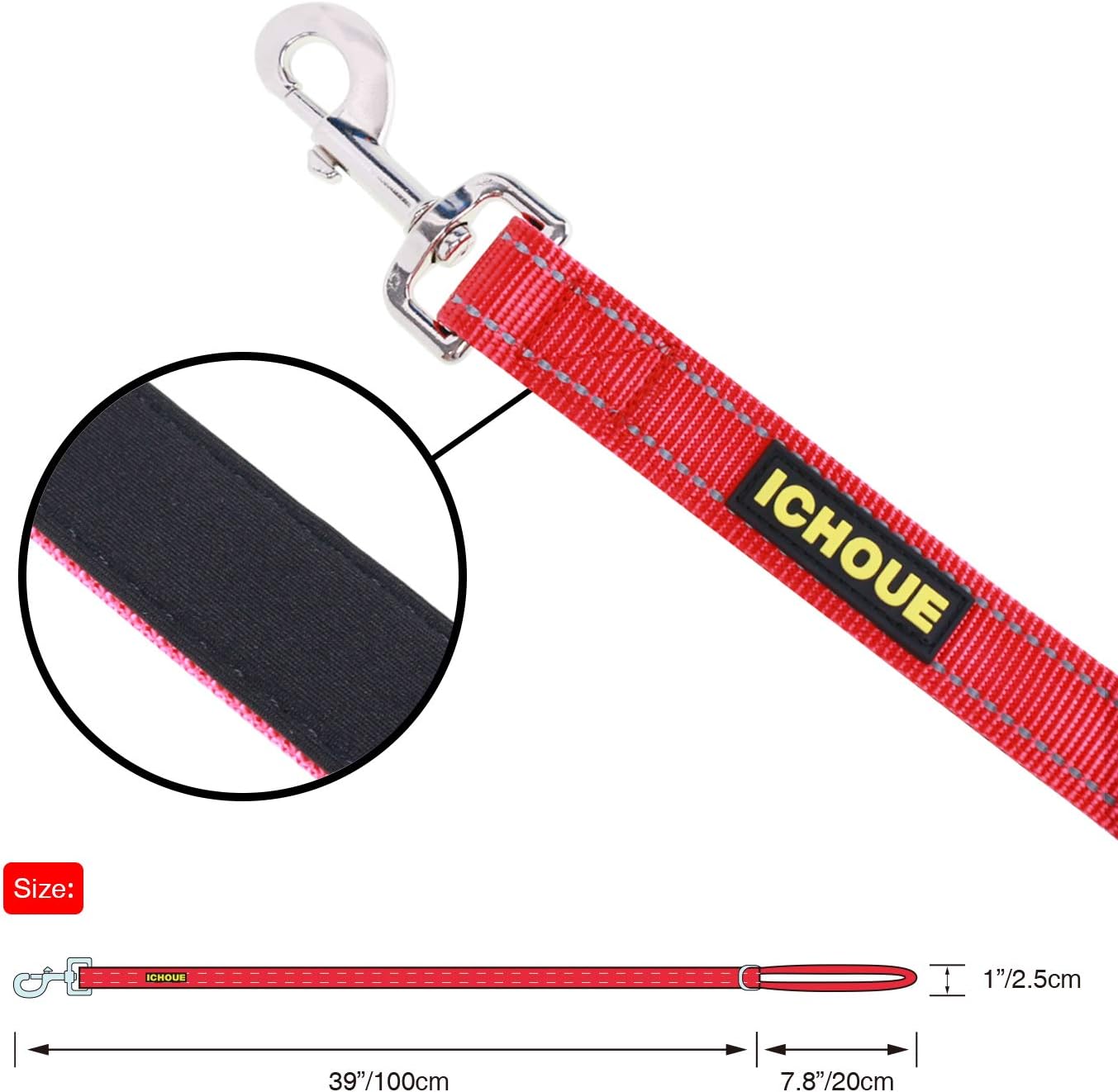 iChoue French Bulldog Harness and Leash Set Adjustable Padded Locked Buckle with Handle for Frenchie Pug English Boston Terrier Dogs, Red, Small