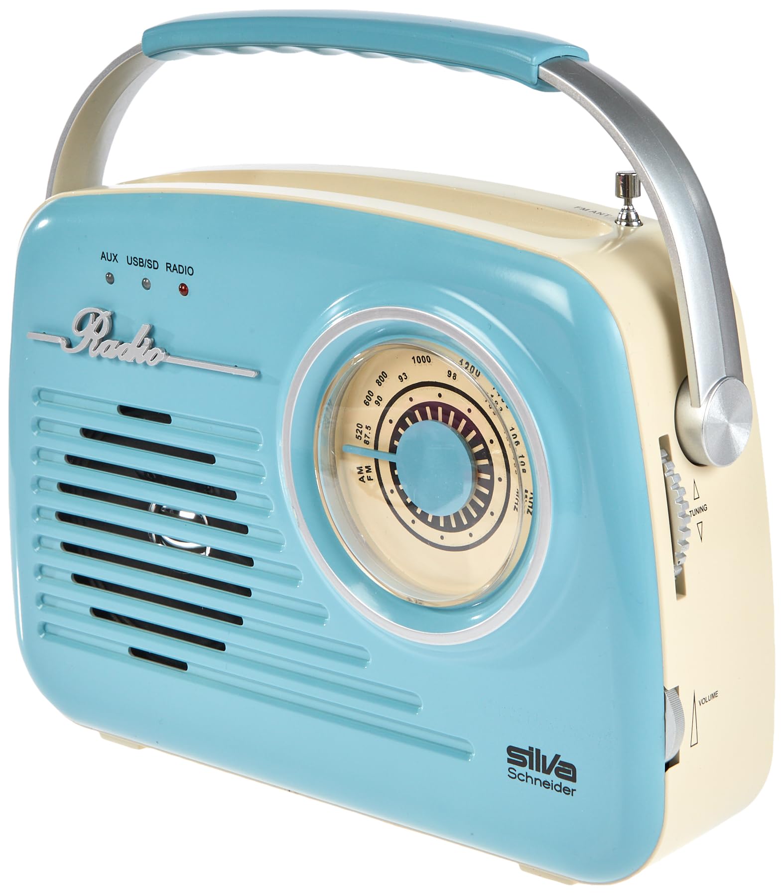 Radio Chantier Silva Schneider BR 230 BT Rechargeable - Bluetooth FM IP55 Avec Lampe Et Charge USB