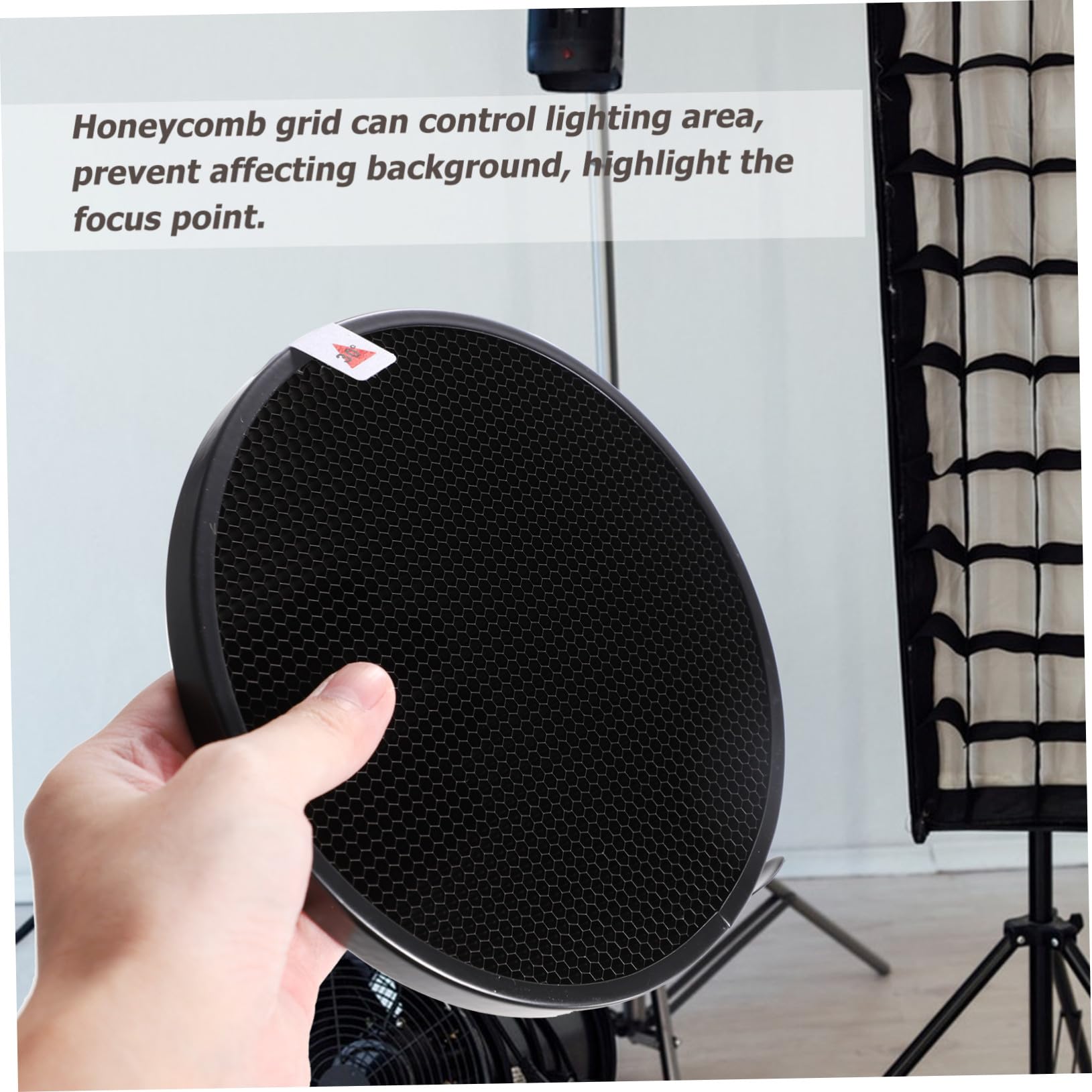 HOMSFOU Rejilla de Panal para Reflector de Flash Liberación Rápida, Aleación de Aluminio, Emisión Precisa de Haz, Accesorio Adecuado para Fotografía de Estudio Profesional
