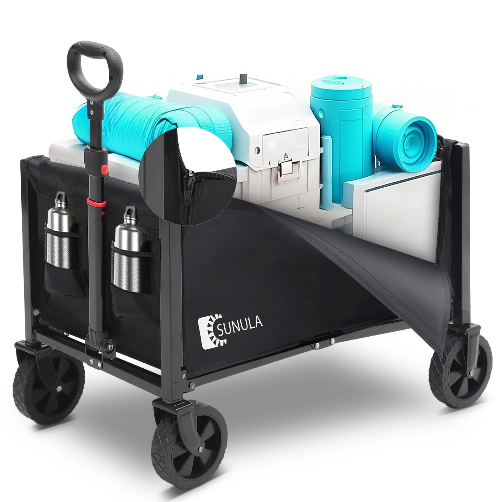 Amazon.com: Sunula Foldable Wagon Cart 220lbs- 3 in 1 Collapsible