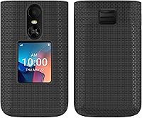 Vista 4 de Funda para teléfono TCL Flip 4 5G/T440 (2025) con protector de pantalla Cubierta protectora rígida delgada (negro)