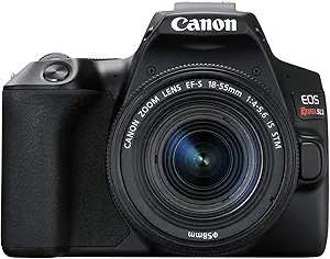 Canon EOS Rebel SL3 Digital SLR Camera with EF-S 18-55mm Lens kit, Built-in Wi-Fi, Dual Pixel CMOS AF and 3.0 Inch Vari-Angle Touch Screen, Black