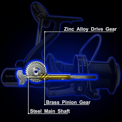 Miniatura 3 de Carretes de pesca de la serie 90001000011000, carrete de pesca de surf, 13+1 BB inoxidable ultra suave, potente, carretes giratorios de pesca para